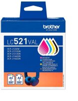 brother LC-521VAL schwarz, cyan, magenta, gelb...