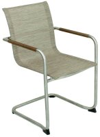 Garden Pleasure Gartenstühle mit Armlehnen NOVA beige, 4 St.