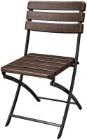 Garden Pleasure Gartenstühle TABORA braun, Metall, 2...
