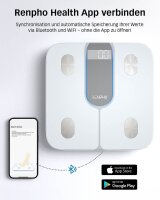 RENPHO Personenwaage Elis 1C Smart weiß für max. 200,0 kg