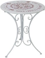 Garden Pleasure Gartentisch BAYO weiß rund 60,0 x...