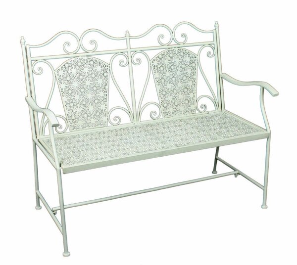 Garden Pleasure Gartenbank LASCAR 950486 weiß Metall 120,0 cm