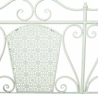 Garden Pleasure Gartenbank LASCAR 950486 weiß Metall 120,0 cm