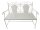 Garden Pleasure Gartenbank LASCAR 950486 weiß Metall 120,0 cm