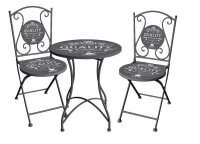 Garden Pleasure Sitzgruppe ROYAL, dunkelgrau Metall,...