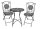 Garden Pleasure Sitzgruppe ROYAL, dunkelgrau Metall, 3-teilig