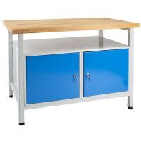 ADB Werkbank lichtgrau, blau 120,0 x 60,0 x 84,0 cm