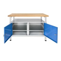 ADB Werkbank lichtgrau, blau 120,0 x 60,0 x 84,0 cm