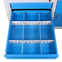 ADB Werkbank lichtgrau, blau 3 Schubladen 120,0 x 60,0 x 84,0 cm