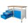 ADB Werkbank lichtgrau, blau 3 Schubladen 120,0 x 60,0 x 84,0 cm