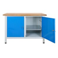 ADB Werkbank lichtgrau, blau 120,0 x 60,0 x 84,0 cm