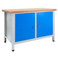 ADB Werkbank lichtgrau, blau 120,0 x 60,0 x 84,0 cm