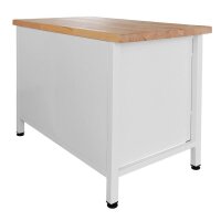 ADB Werkbank lichtgrau, RAL 5012 8 Schubladen 120,0 x 60,0 x 84,0 cm