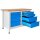 ADB Werkbank lichtgrau, RAL 5012 8 Schubladen 120,0 x 60,0 x 84,0 cm