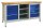 ADB Werkbank lichtgrau, RAL 5012 7 Schubladen 170,0 x 60,0 x 84,0 cm