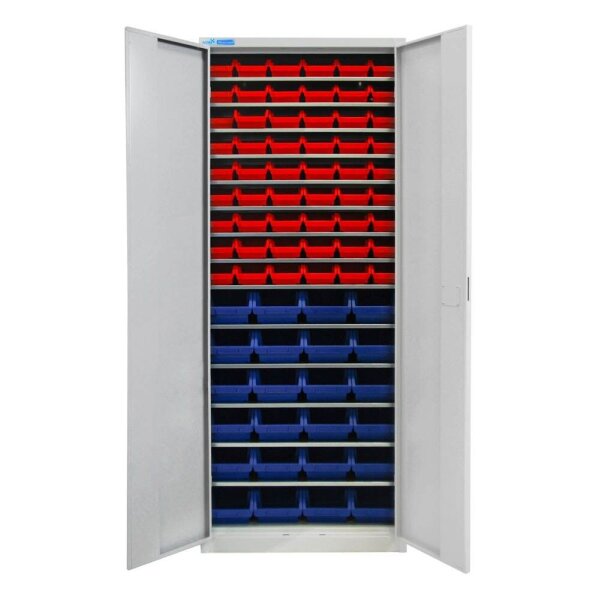 ADB Stahlschrank 40826 lichtgrau 14 Fachböden 71,0 x 30,0 x 195,0 cm, teilzerlegt, 1 St.
