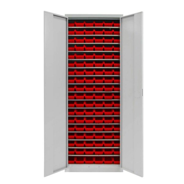 ADB Stahlschrank 40827 lichtgrau 17 Fachböden 71,0 x 30,0 x 195,0 cm, teilzerlegt, 1 St.