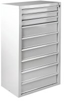 ADB MAMMUT Schubladenschrank lichtgrau 9 Schubladen 70,0...