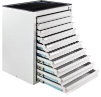 ADB MAMMUT MAXI Schubladenschrank lichtgrau 10 Schubladen 71,0 x 55,0 x 90,0 cm, 1 St.