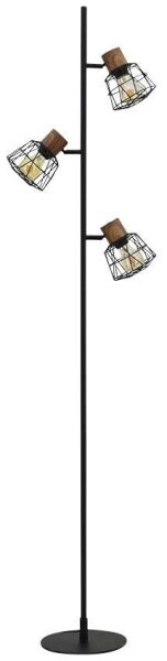 meet powered by PAPERFLOW Happy Stehlampe schwarz, akazie