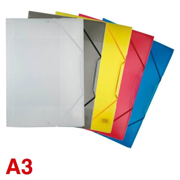 folia Sammelmappen DIN A3 farbsortiert, 5 St.