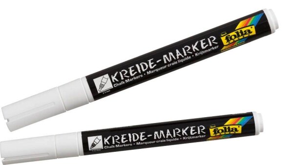 folia Kreidemarker-Set weiß 1,0 - 5,0 mm, 2 St.