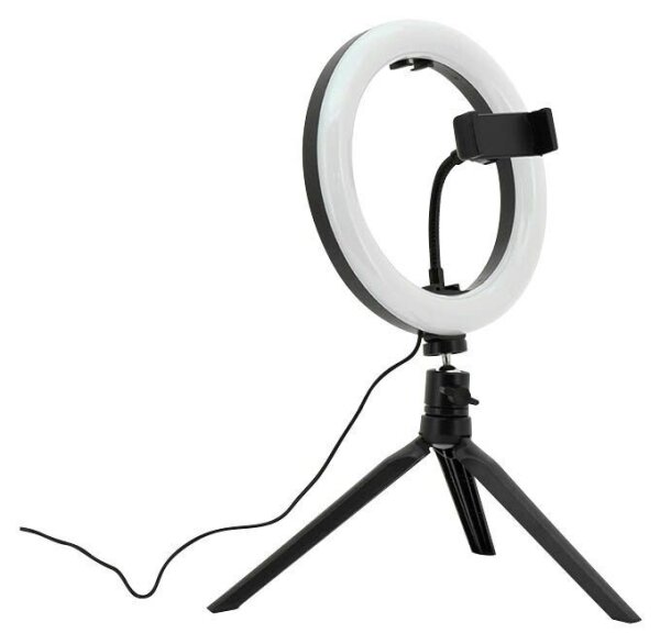 meet powered by PAPERFLOW Blogg LED Ringlicht mit Tisch-Stativ schwarz