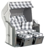 Sunny Smart® Strandkorb Rustikal 255 Plus hellgrau,...