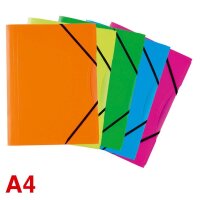 folia Sammelmappen NEON DIN A4 farbsortiert, 5 St.