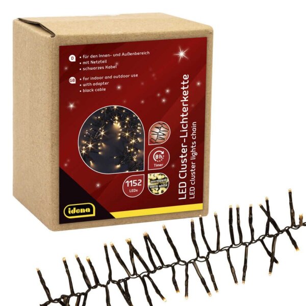 Idena 1152er LED Lichterkette schwarz 28,0 m, 1 St.