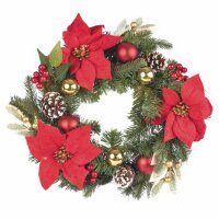 Idena Weihnachtskranz LED Dekoleuchte grün, 1 St.
