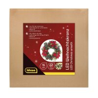 Idena Weihnachtskranz LED Dekoleuchte grün, 1 St.