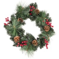 Idena Weihnachtskranz LED Dekoleuchte grün, 1 St.
