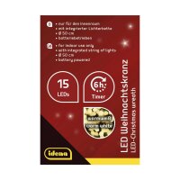 Idena Weihnachtskranz LED Dekoleuchte grün, 1 St.