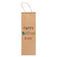 Idena Geschenktüte für Flaschen Geburstag Motiv 10,0 x 39,0 cm, 1 St.