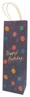 Idena Geschenktüte für Flaschen Geburtstag Motiv 12,0 x 39,0 cm, 1 St.
