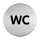 DURABLE Piktogramm "WC" rund 8,3 cm, 1 St.