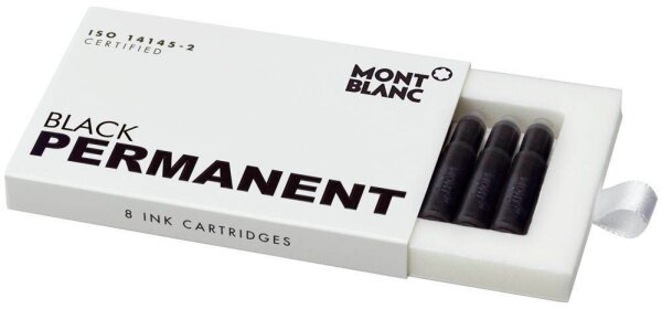 MONTBLANC Tintenpatronen für Füller Black permanent schwarz, 8 St.