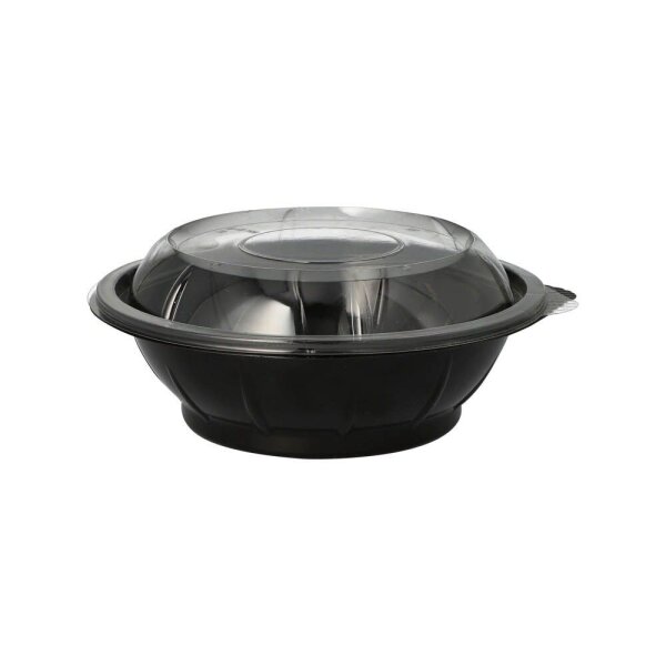 STARPAK Einweg-Salatschalen Snap It schwarz 1000,0 ml, 25 St.