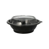 STARPAK Einweg-Salatschalen Snap It schwarz 1000,0 ml, 25...