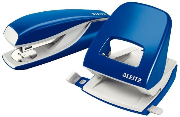LEITZ Locher und Heftgeräte Set WOW 5095 blau
