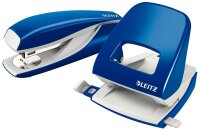 LEITZ Locher und Heftgeräte Set WOW 5095 blau