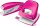 LEITZ Locher und Heftgeräte Set WOW 5095 pink-metallic