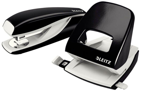LEITZ Locher und Heftgeräte Set WOW 5095 schwarz