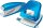 LEITZ Locher und Heftgeräte Set WOW 5095 blau-metallic
