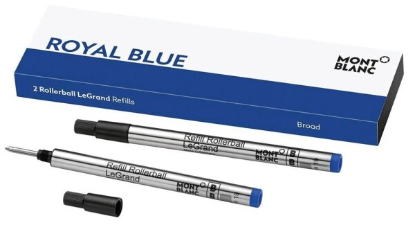 MONTBLANC LeGrand B Royal Blue Tintenrollerminen königsblau 1,4 mm 2 St.