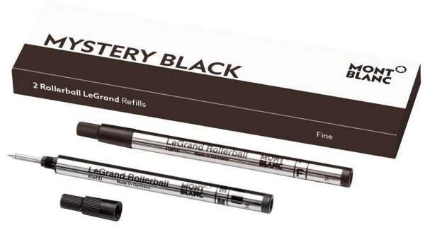 MONTBLANC LeGrand F Mystery Black Tintenrollerminen schwarz 0,8 mm 2 St.
