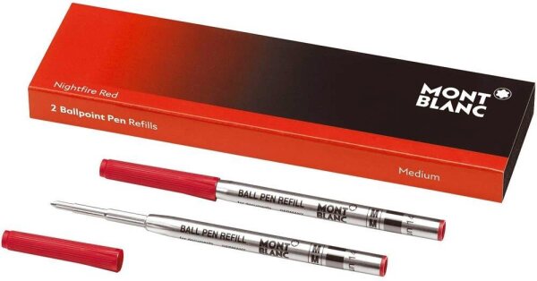 MONTBLANC Nightfire Red Kugelschreibermine M rot, 2 St.
