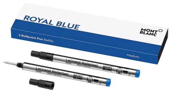 MONTBLANC LeGrand M Royal Blue Tintenrollerminen königsblau 1,0 mm 2 St.