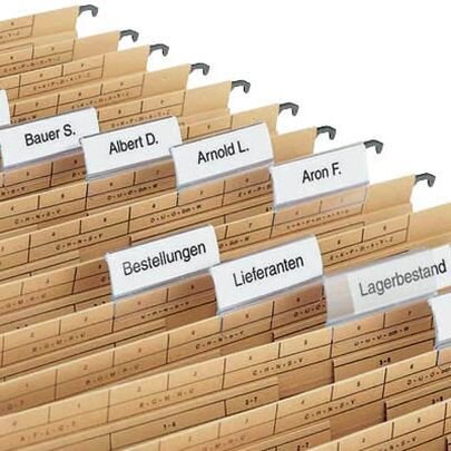 Beschriftungsschilder für Hängeregister weiß, 250 St.